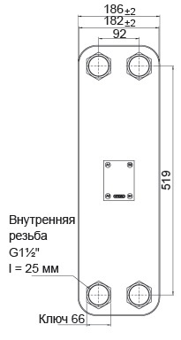 Пластинчатый теплообменник HYDAC HEX S722-90
